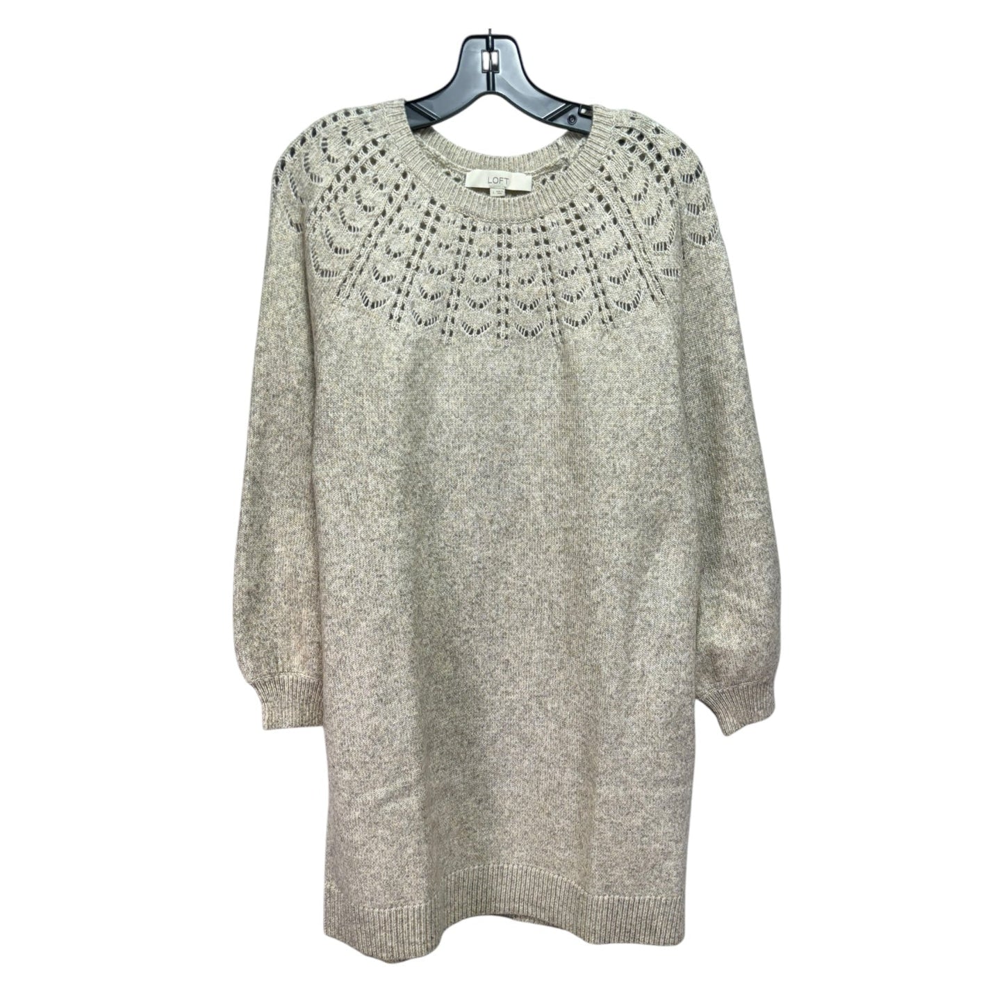 Dress Sweater By Loft In Grey, Size: L