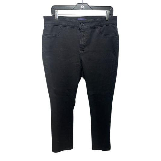 Jeans Straight By Not Your Daughters Jeans In Black Denim, Size: 16