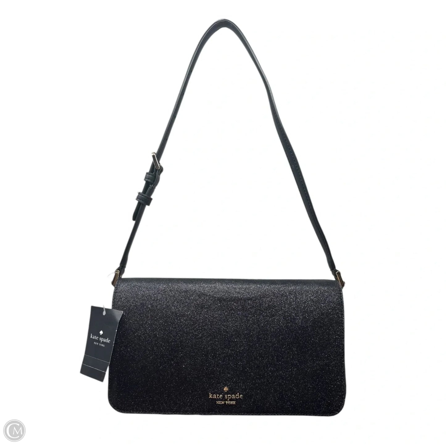 Glitter Flap Shoulder Handbag Designer By Kate Spade, Size: Medium