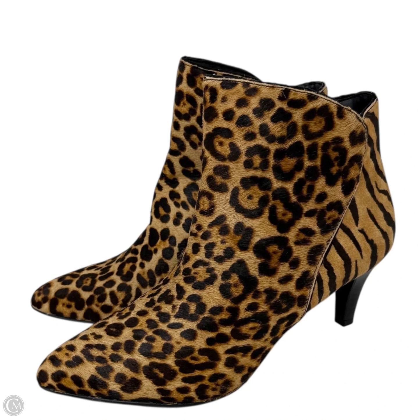 Harpper kitten Heel Booties By Alfani In Leopard Print Calfhair, Size: 7