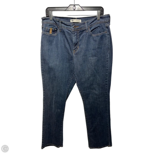 Slimming Straight Leg Jeans By Levis In Blue Denim, Size: 16