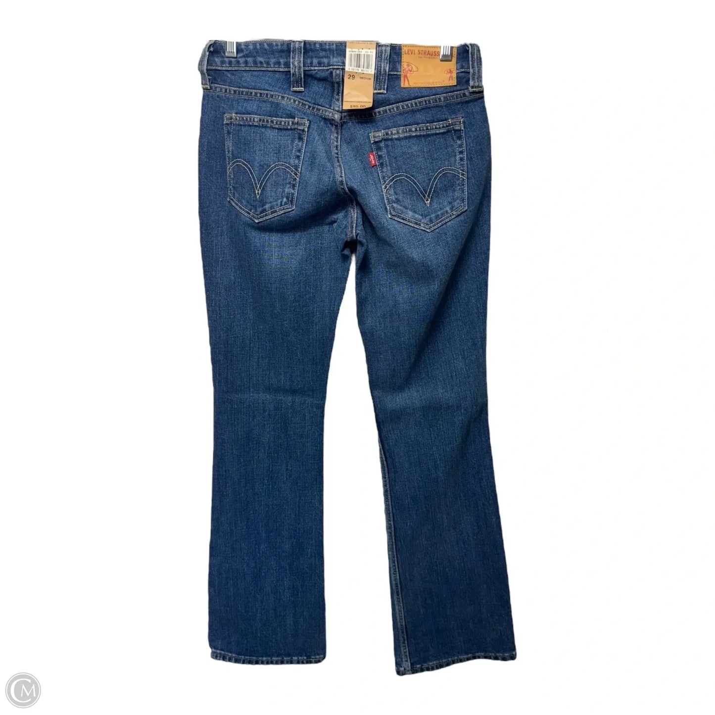 Two Low Jeans low rise slim Boot Cut By Levis In Blue Denim, Size: 8, 29M