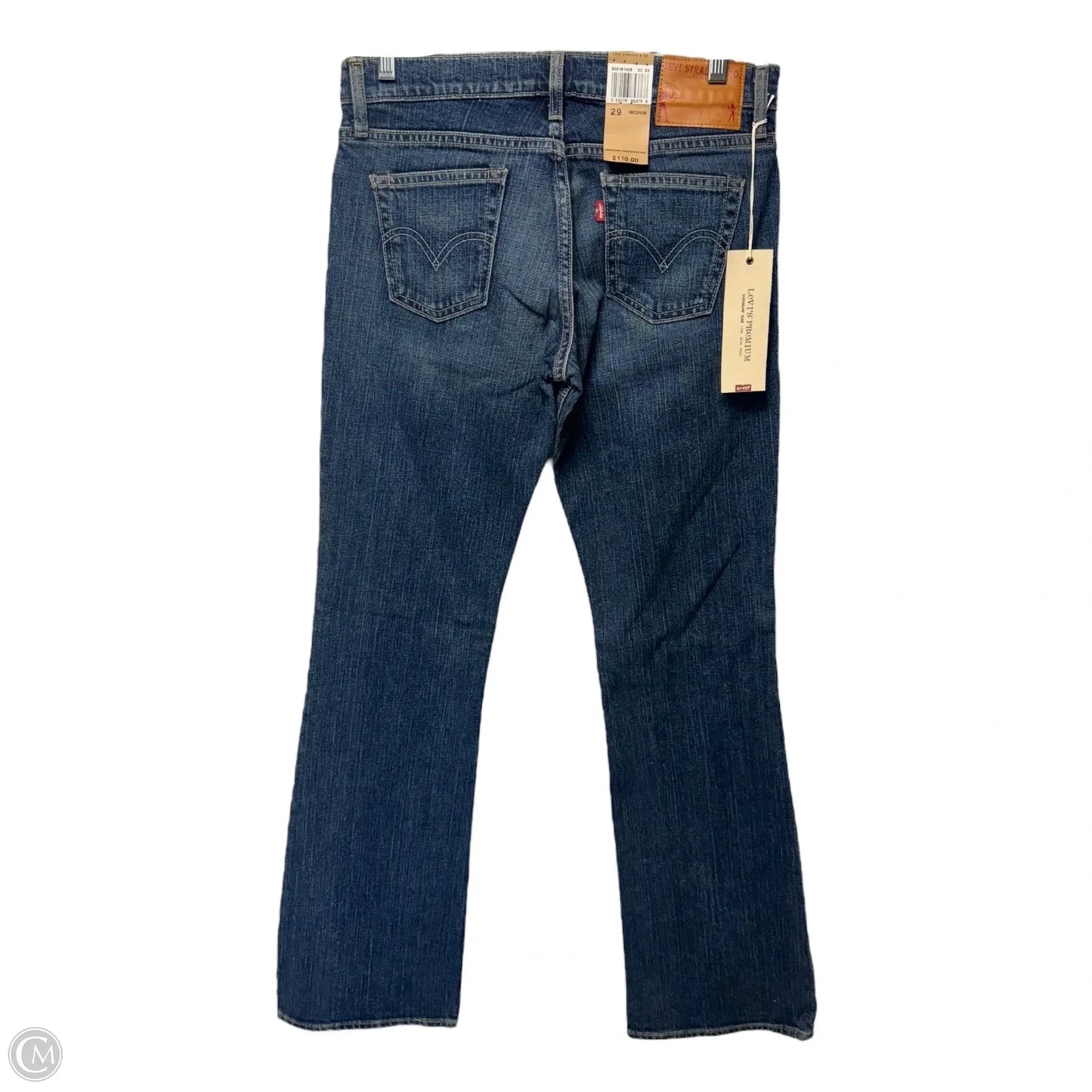 Super Low Boot Cut Jeans By Levis In Blue Denim, Size: 8