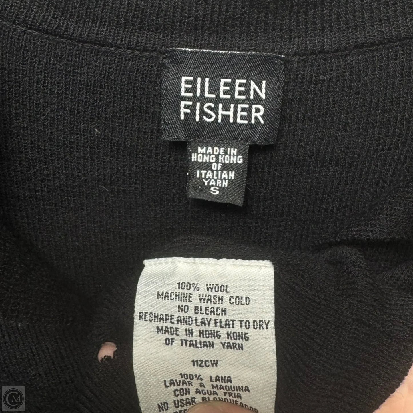 Wool Dress Sweater By Eileen Fisher In Black, Size: S