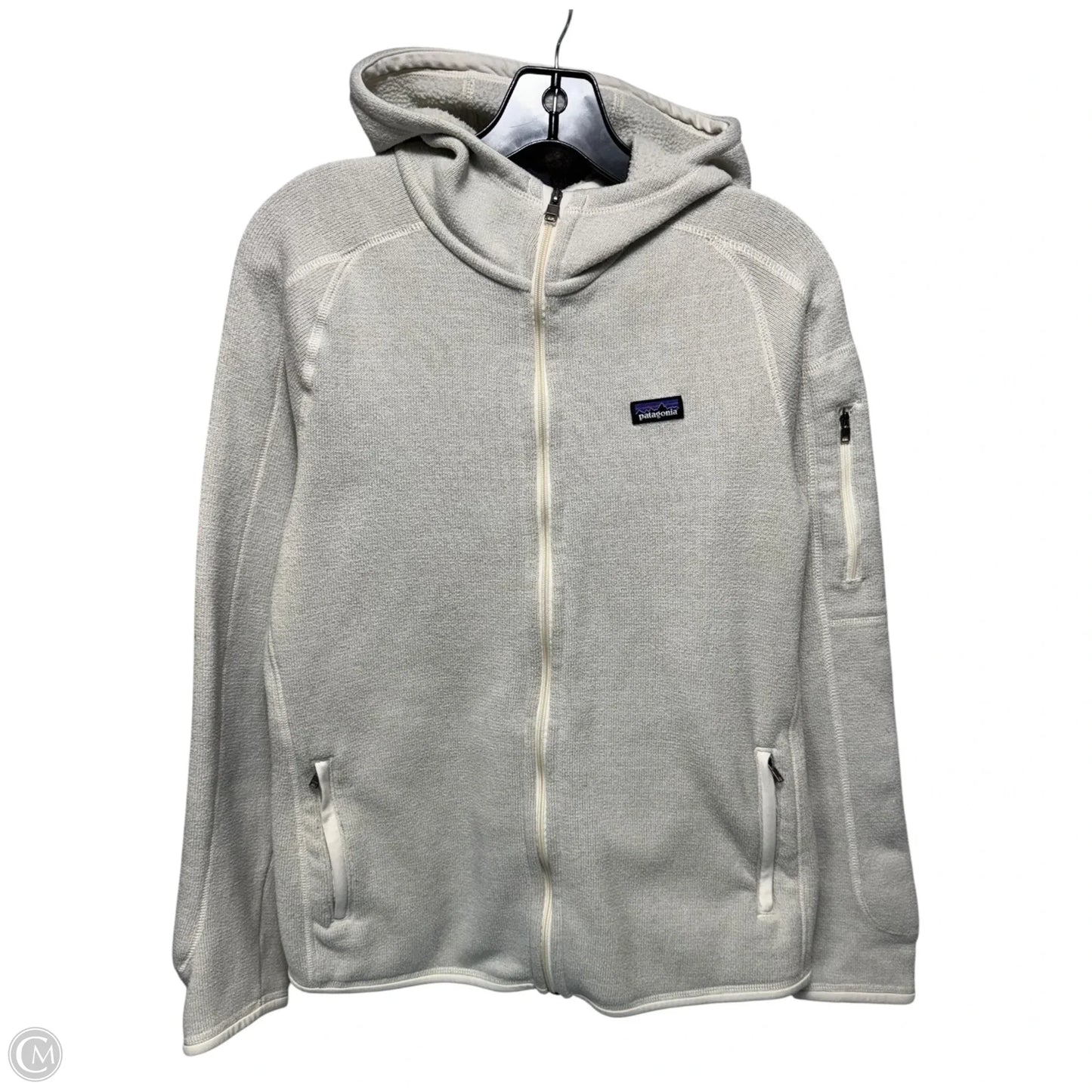 Jacket Fleece By Patagonia In Cream, Size: L