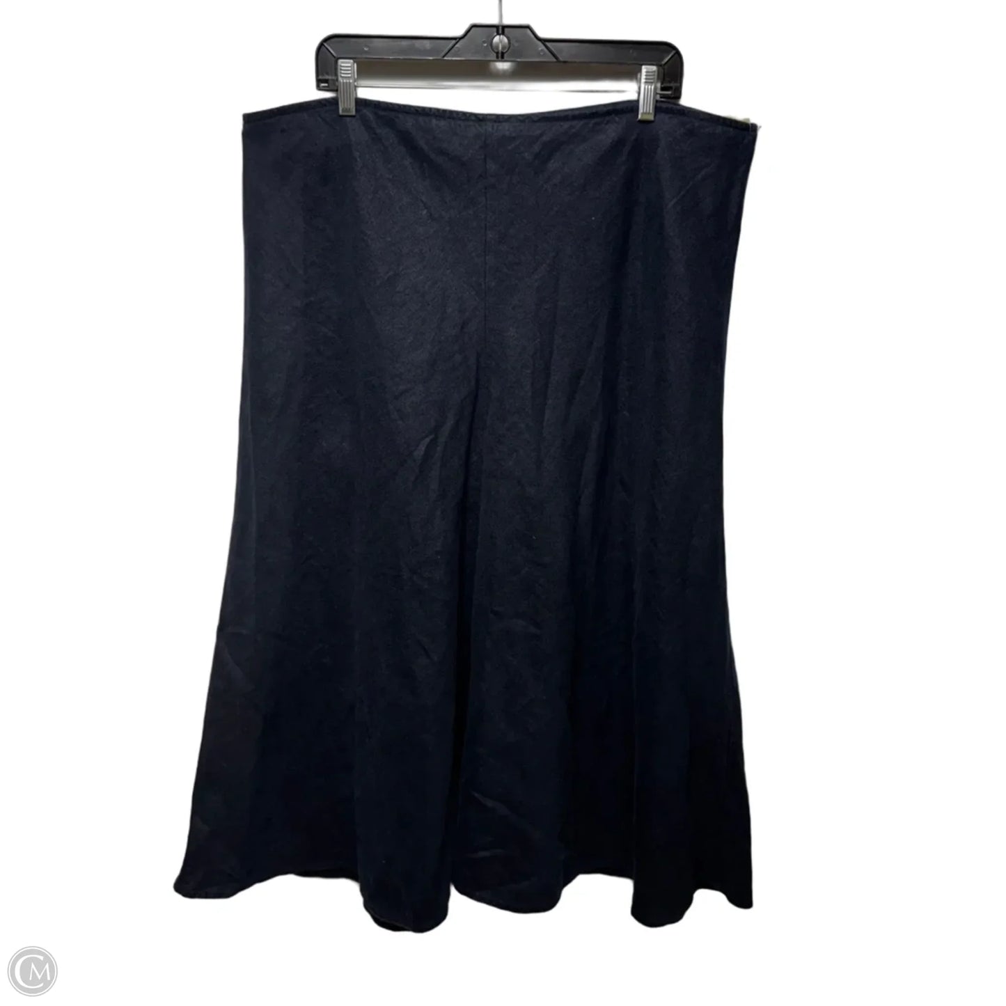 Linen Skirt Maxi By Eileen Fisher In Navy, Size: Xl