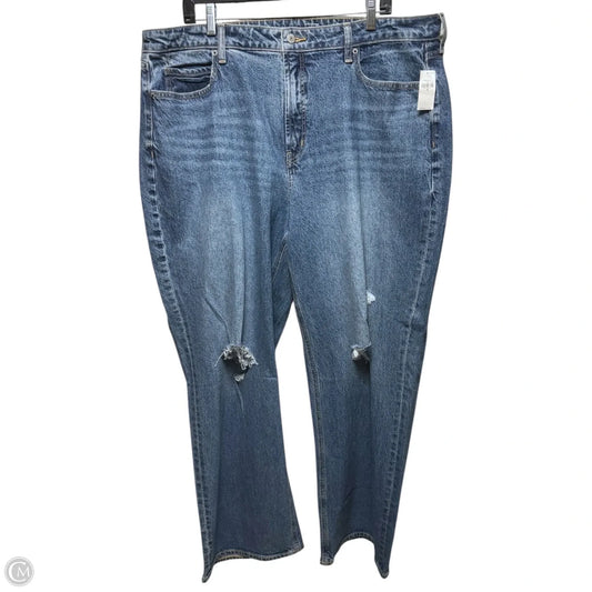 Extra High-Rise Curvy Sky-Hi Wide Leg Jeans By Old Navy In Blue Denim, Size: 18