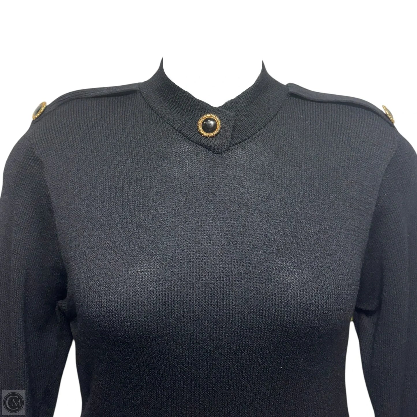 Vintage Knit Dress Luxury Designer By St John Collection In Black, Size: 8