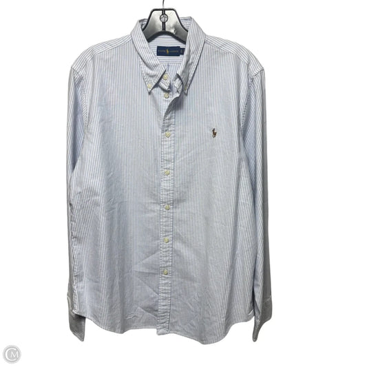 Top Long Sleeve By Ralph Lauren Blue Label In Striped Pattern, Size: Xl