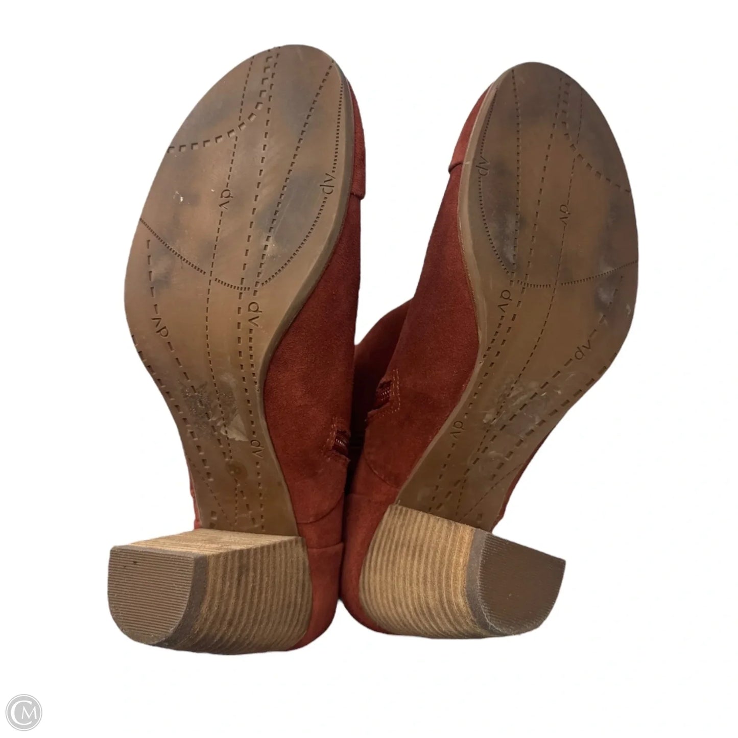 Suede Boots Ankle Heels By Dolce Vita In Orange, Size: 8