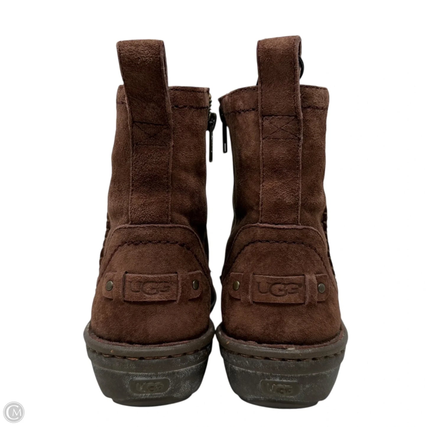 Neevah Boots Designer By Ugg In Brown, Size: 6