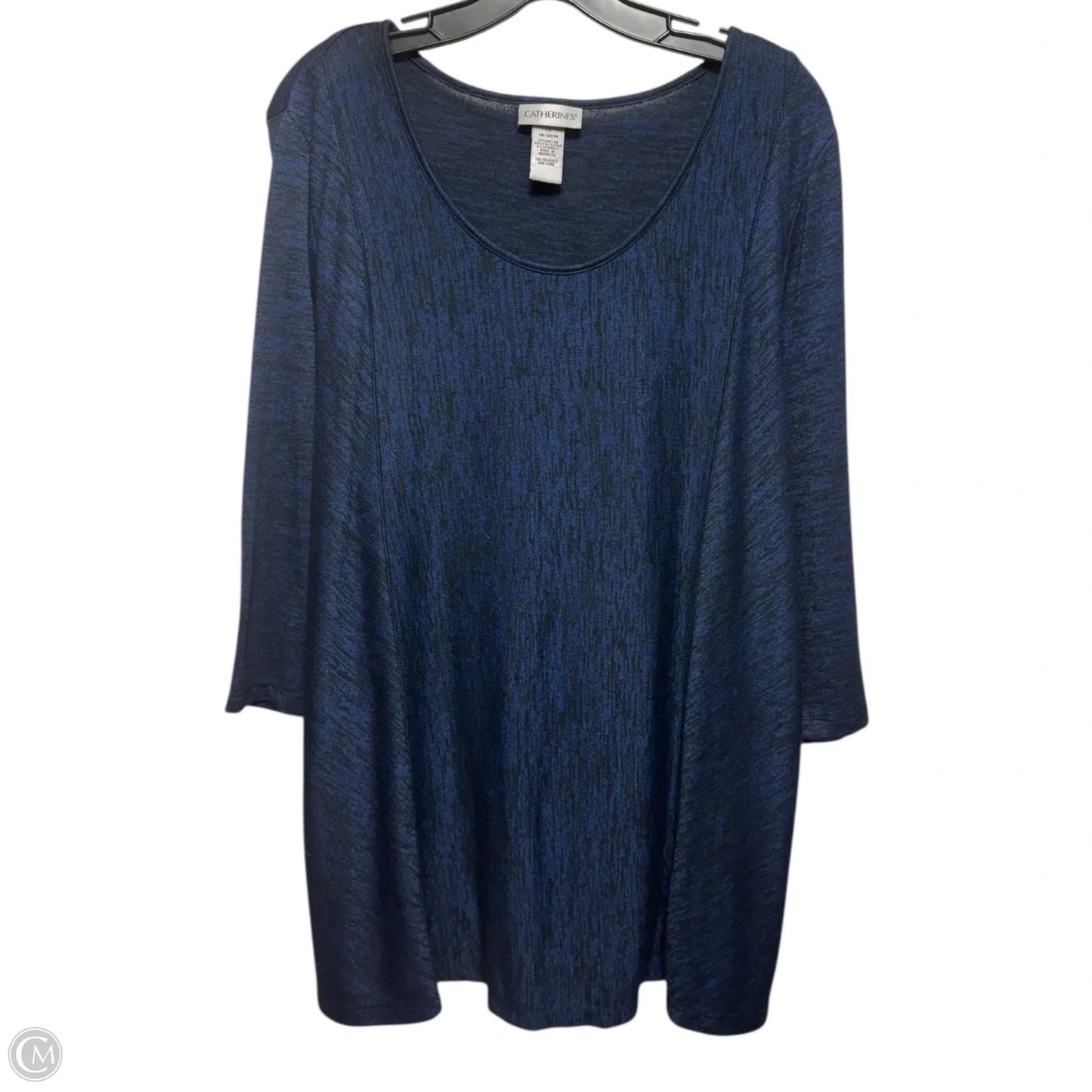 Top Long Sleeve By Catherines In Navy, Size: 1x