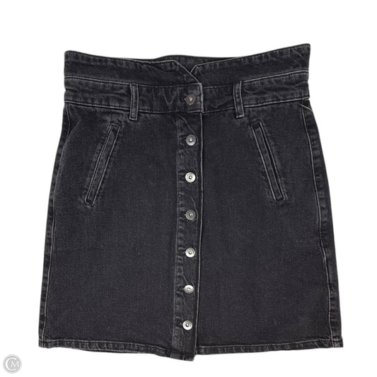 Button-Front Denim Mini Skirt By Pilcro X Anthropologie In Black, Size: 10