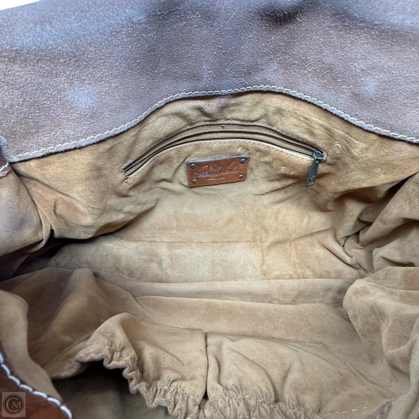 Vienna Tooled Leather Satchel Designer By Patricia Nash, Size: Large