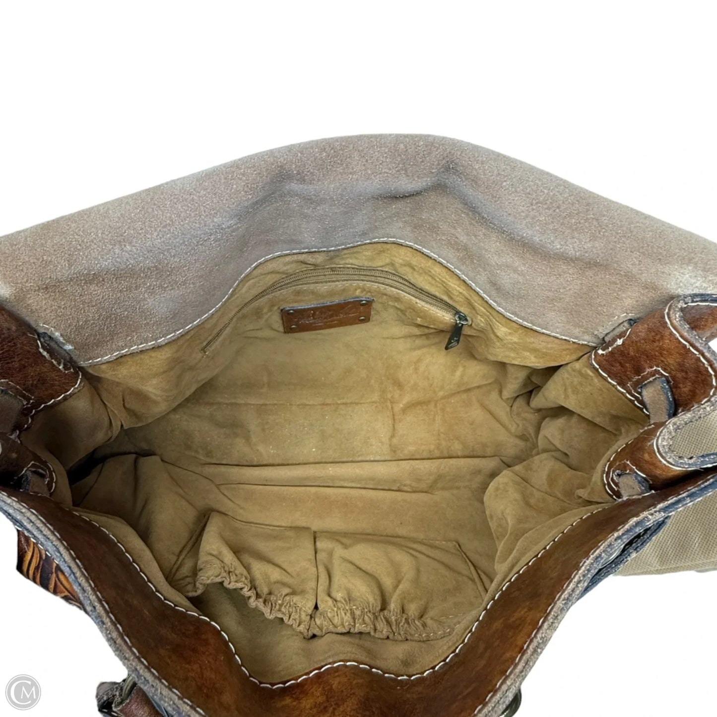 Vienna Tooled Leather Satchel Designer By Patricia Nash, Size: Large