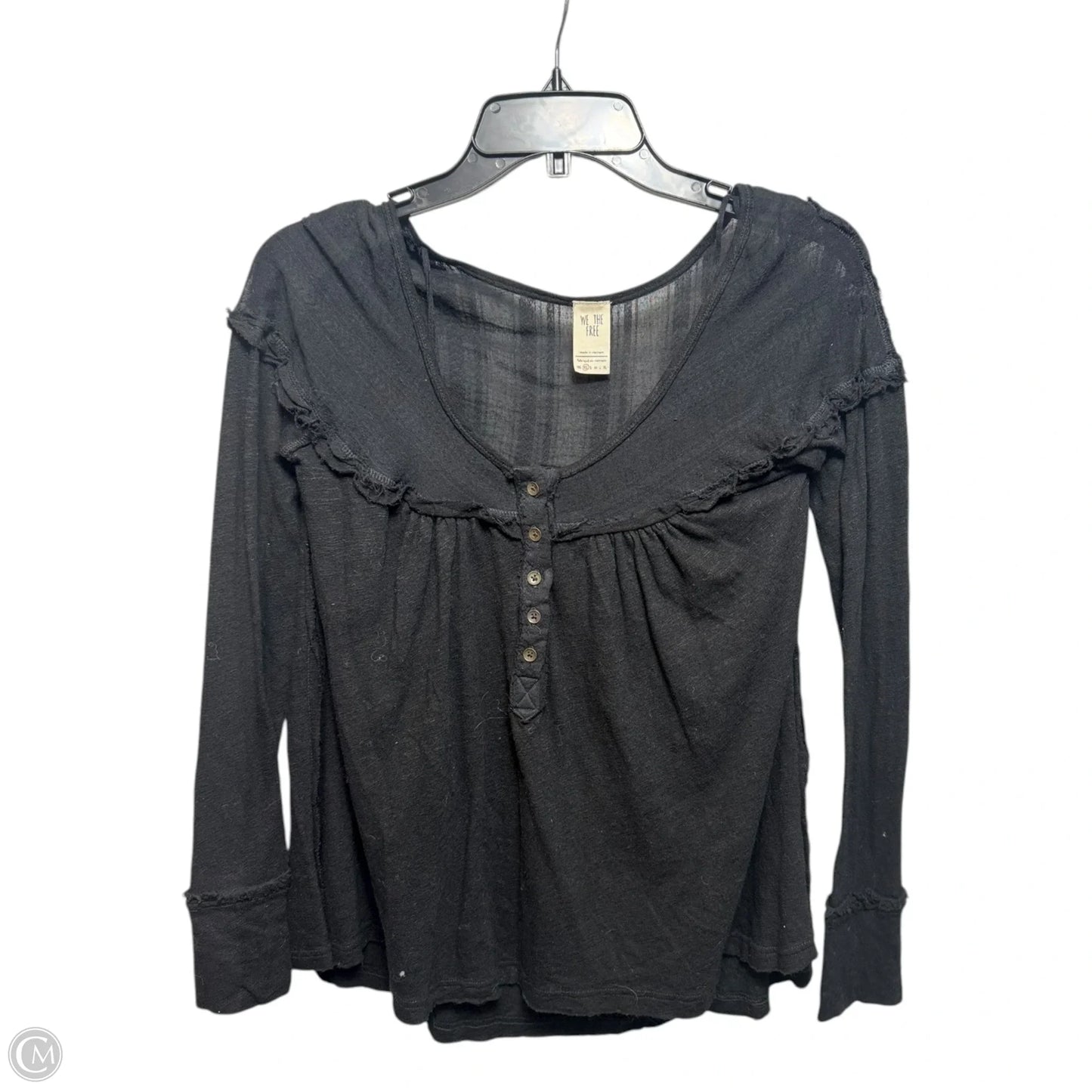Down Under Henley Top By We The Free In Black, Size: Xs