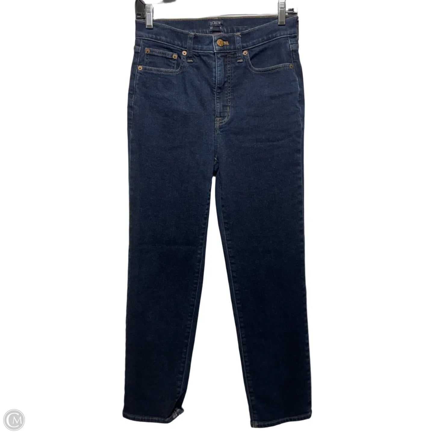 Jeans Straight By J. Crew In Blue Denim, Size: 4