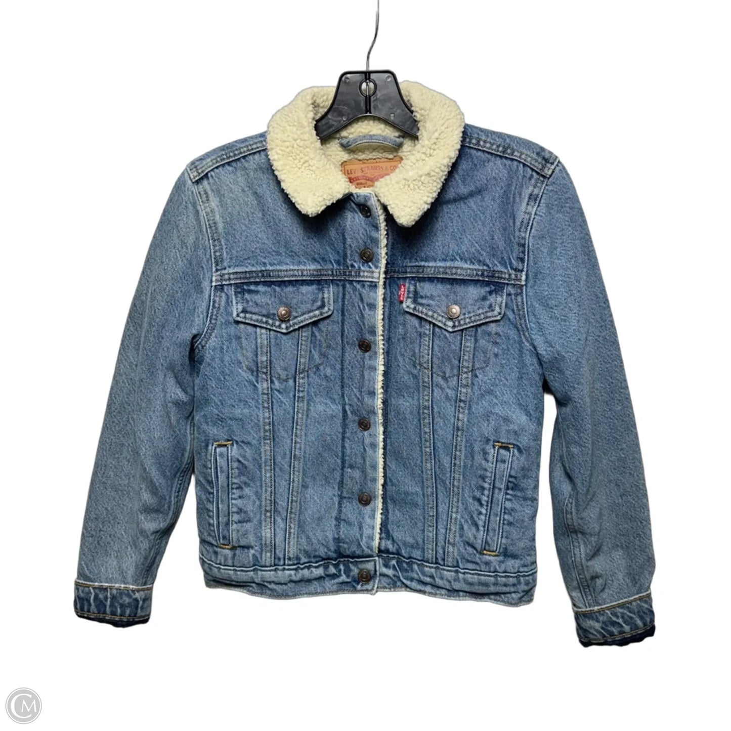 Jacket Denim By Levis In Blue Denim, Size: S