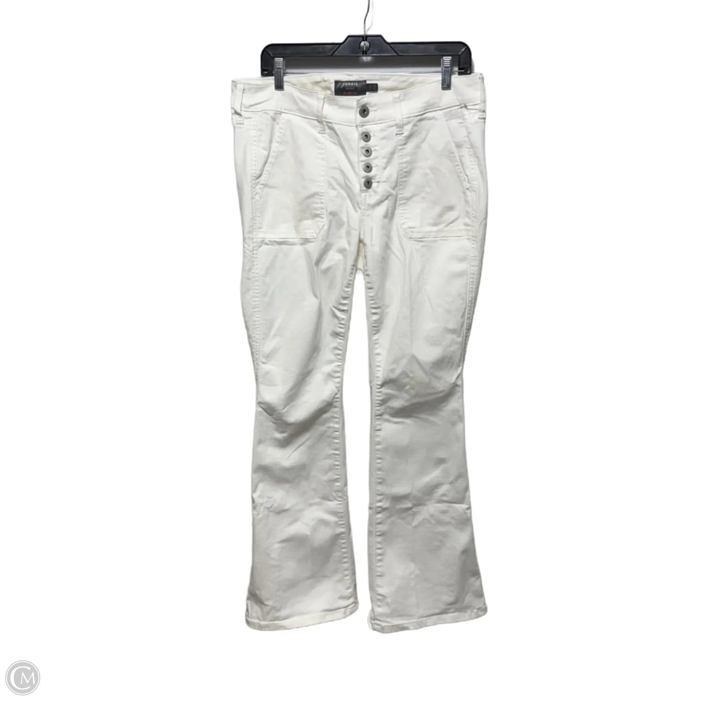 Flare Super Soft Mid-Rise Jeans By Torrid In White, Size: 12
