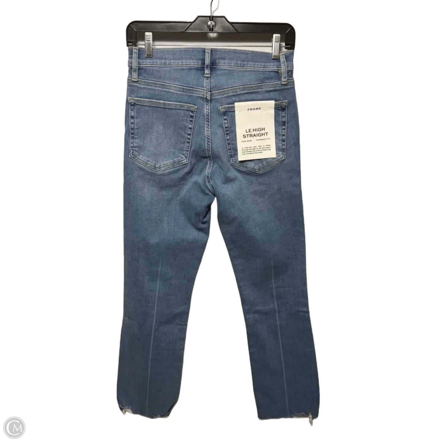 Le High Straight Jeans By Frame In Blue Denim, Size: 2