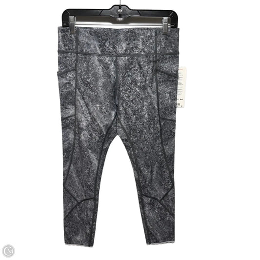 Tight Stuff Athletic Leggings By Lululemon In Grey & White, Size: 10