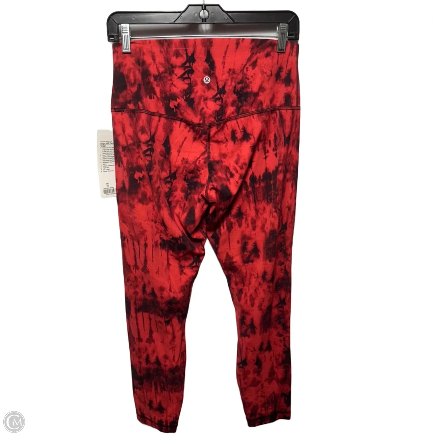 Align HR 25” Athletic Leggings Capris By Lululemon In Black & Red, Size: 10