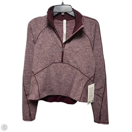 Always Alert 1/2 Zip Athletic Jacket By Lululemon In Maroon, Size: 10