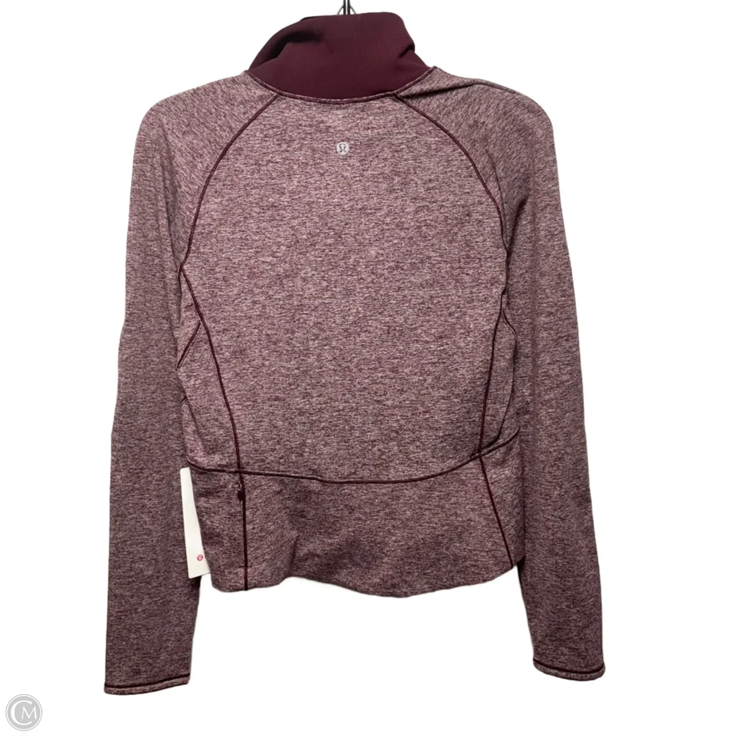 Always Alert 1/2 Zip Athletic Jacket By Lululemon In Maroon, Size: 10