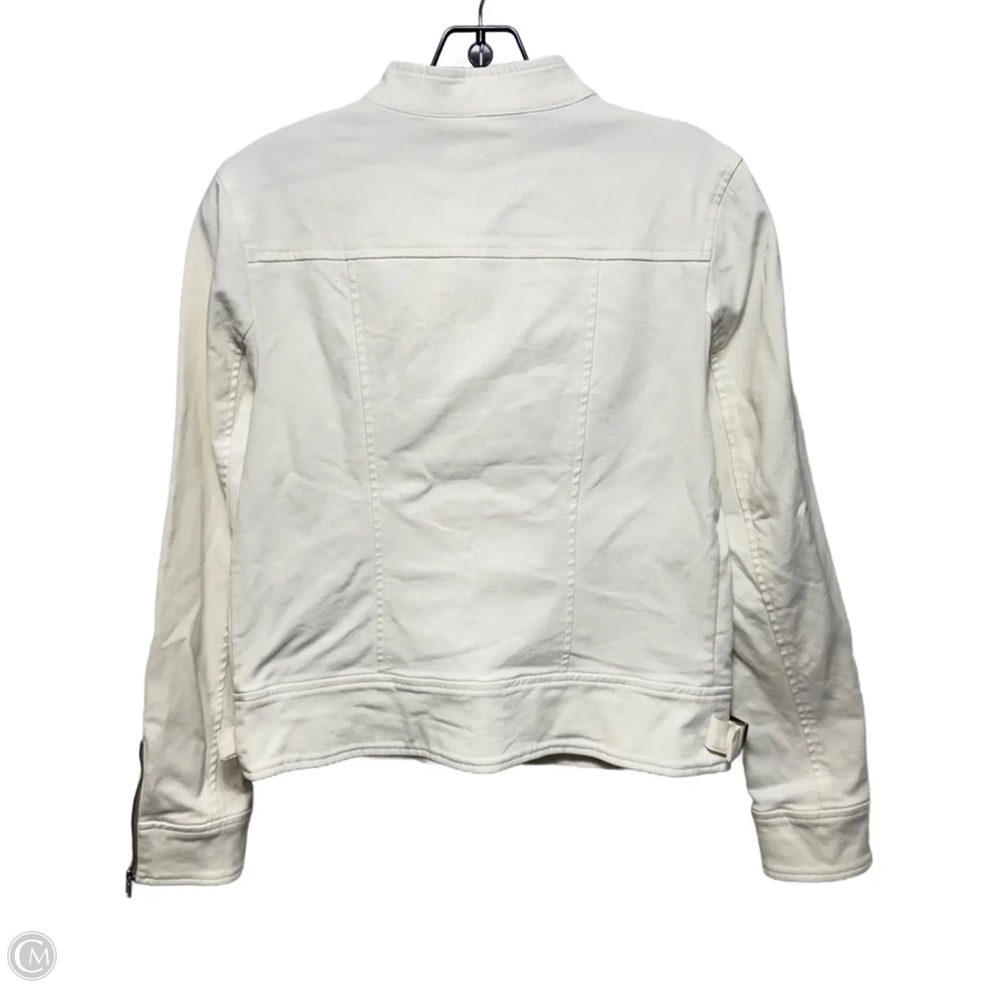 Jacket Moto By Banana Republic In White, Size: S