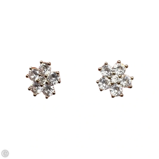 Crystal Flower Stud Earrings Designer By Kate Spade