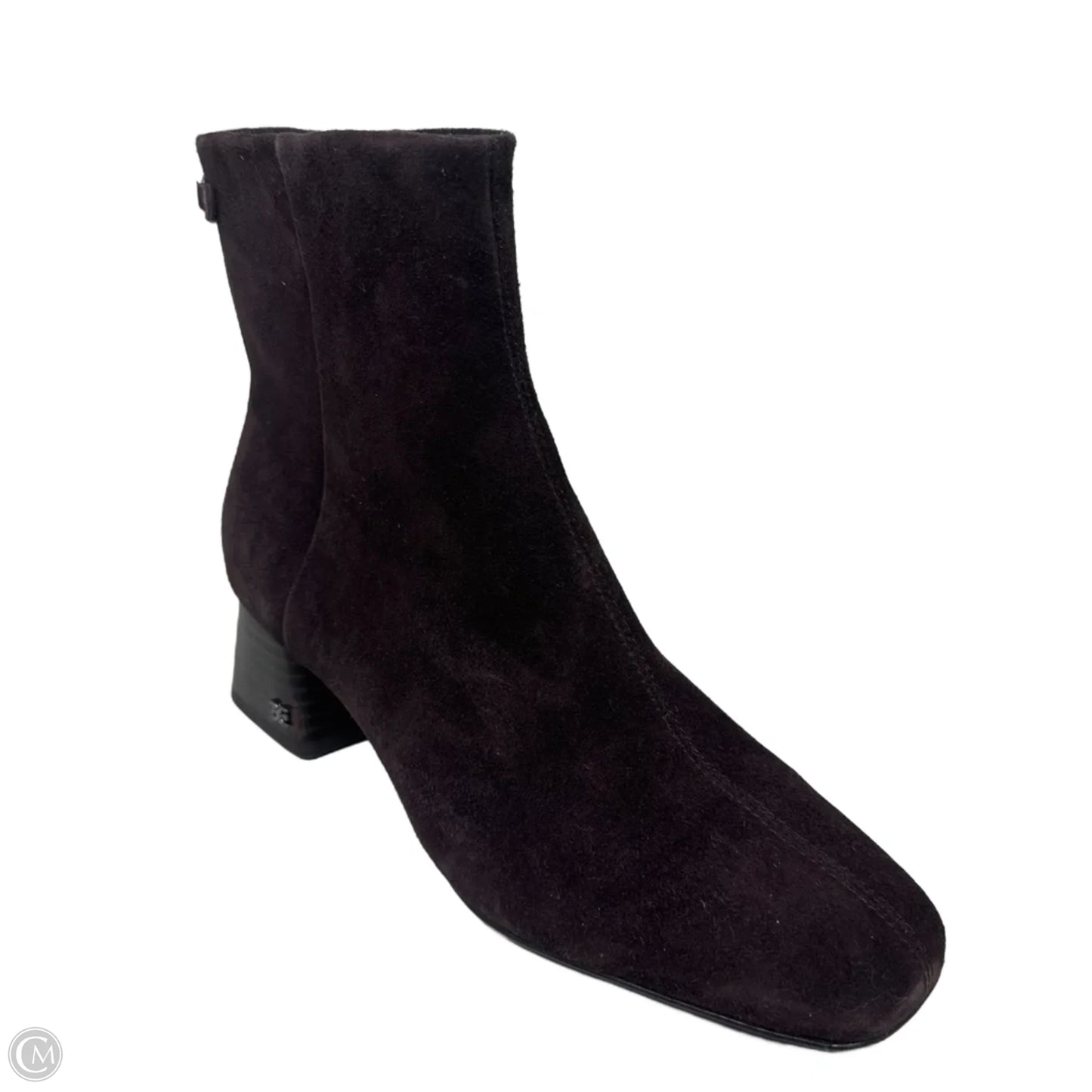 Suede Block Heel Boots Ankle Heels By Sam Edelman In Brown, Size: 7