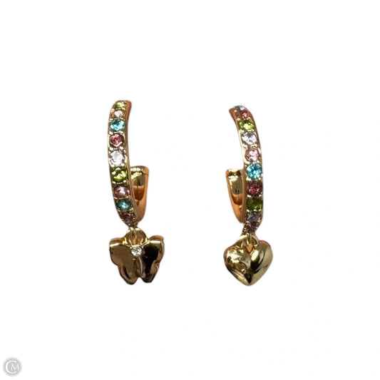 Multicolored Diamanté Dangle Earrings Designer By Coach