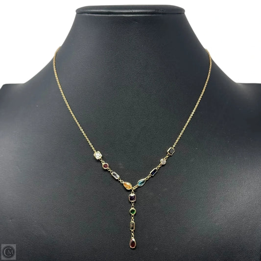 Multi Gemstone Y Drop Necklace Sterling Silver By Marzocchi