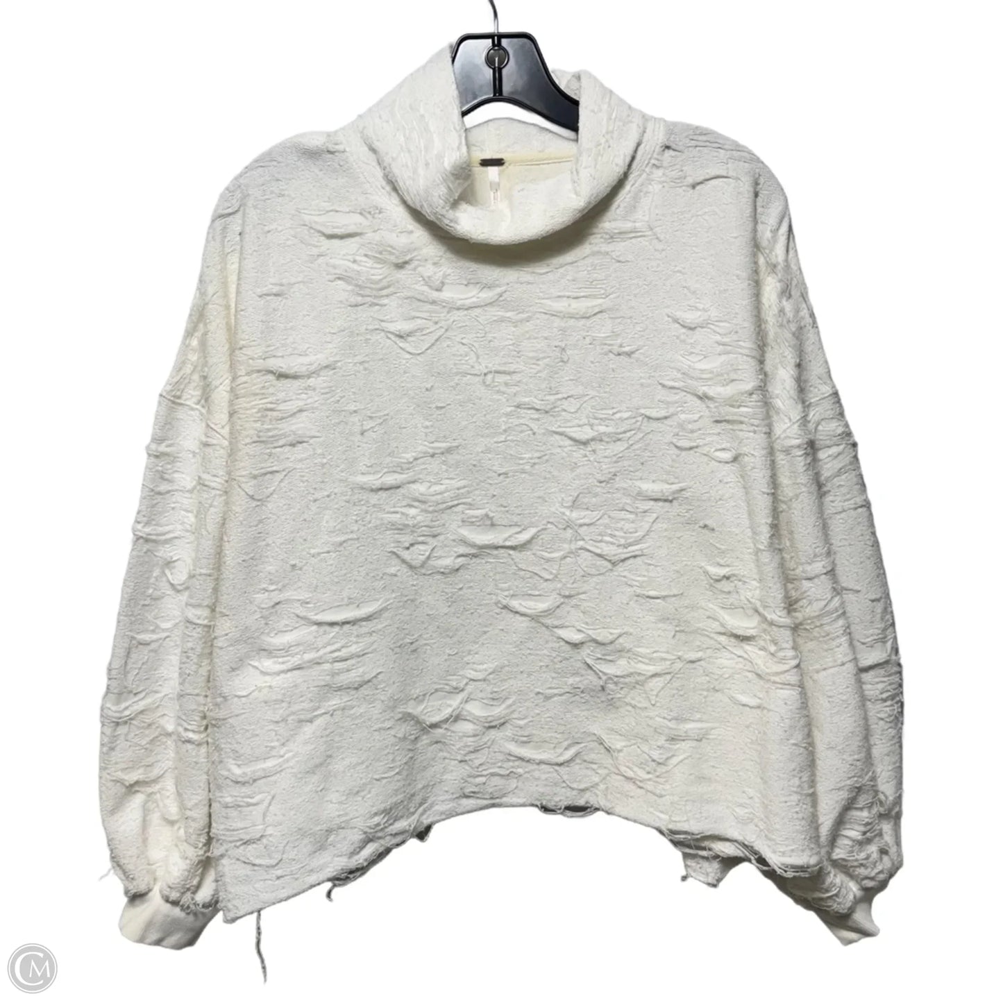 Distressed Sweater By Free People In White, Size: S