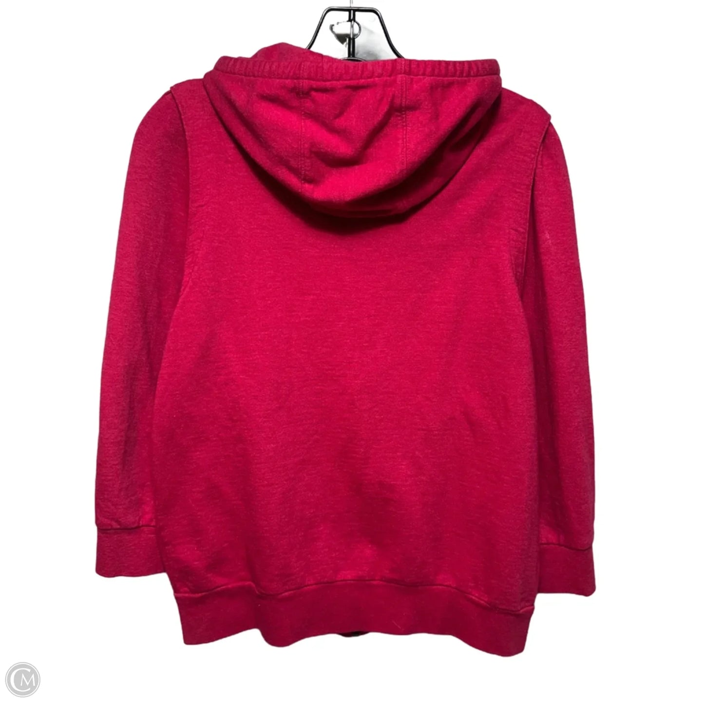 Hooded Athletic Jacket By Lacoste In Pink, Size: 8