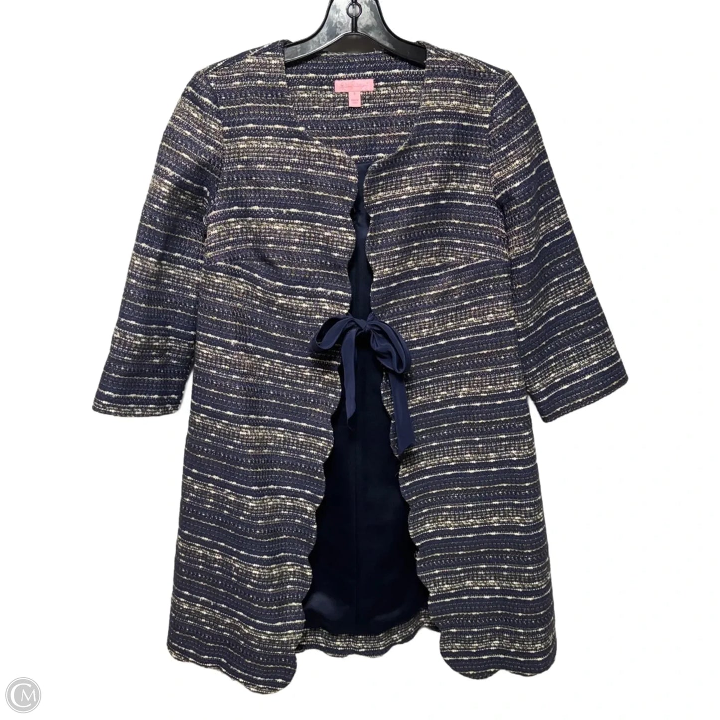 Harris Coat Designer By Lilly Pulitzer In Blue & Gold, Size: S