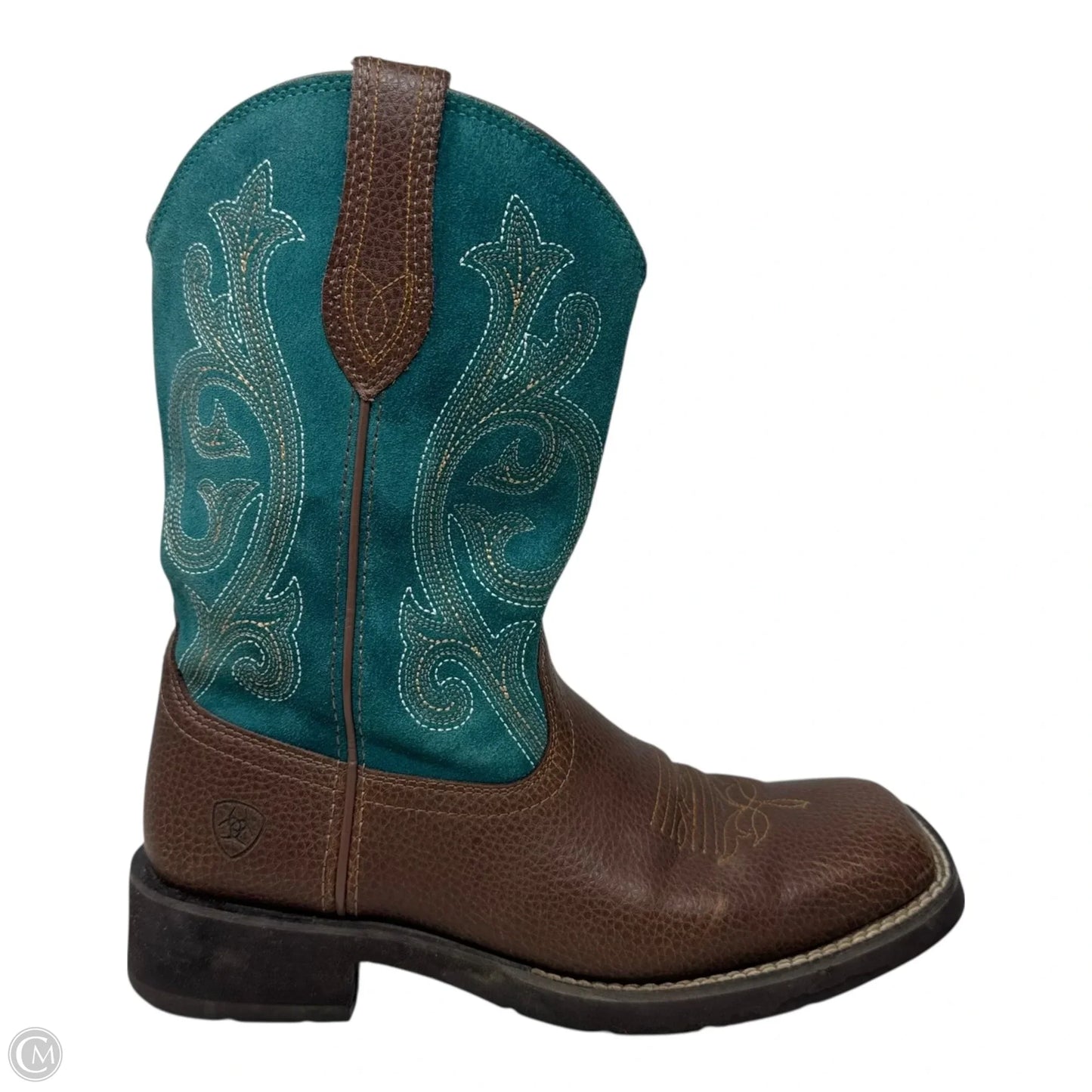 Prim Rose Western Boot By Ariat In Blue & Brown, Size: 7C