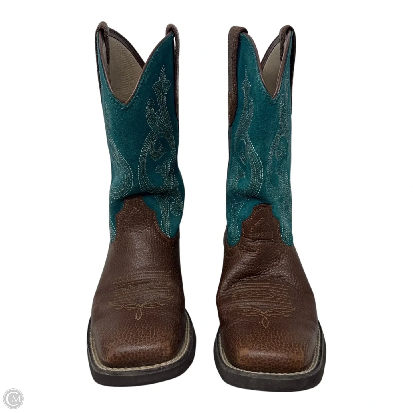 Prim Rose Western Boot By Ariat In Blue & Brown, Size: 7C