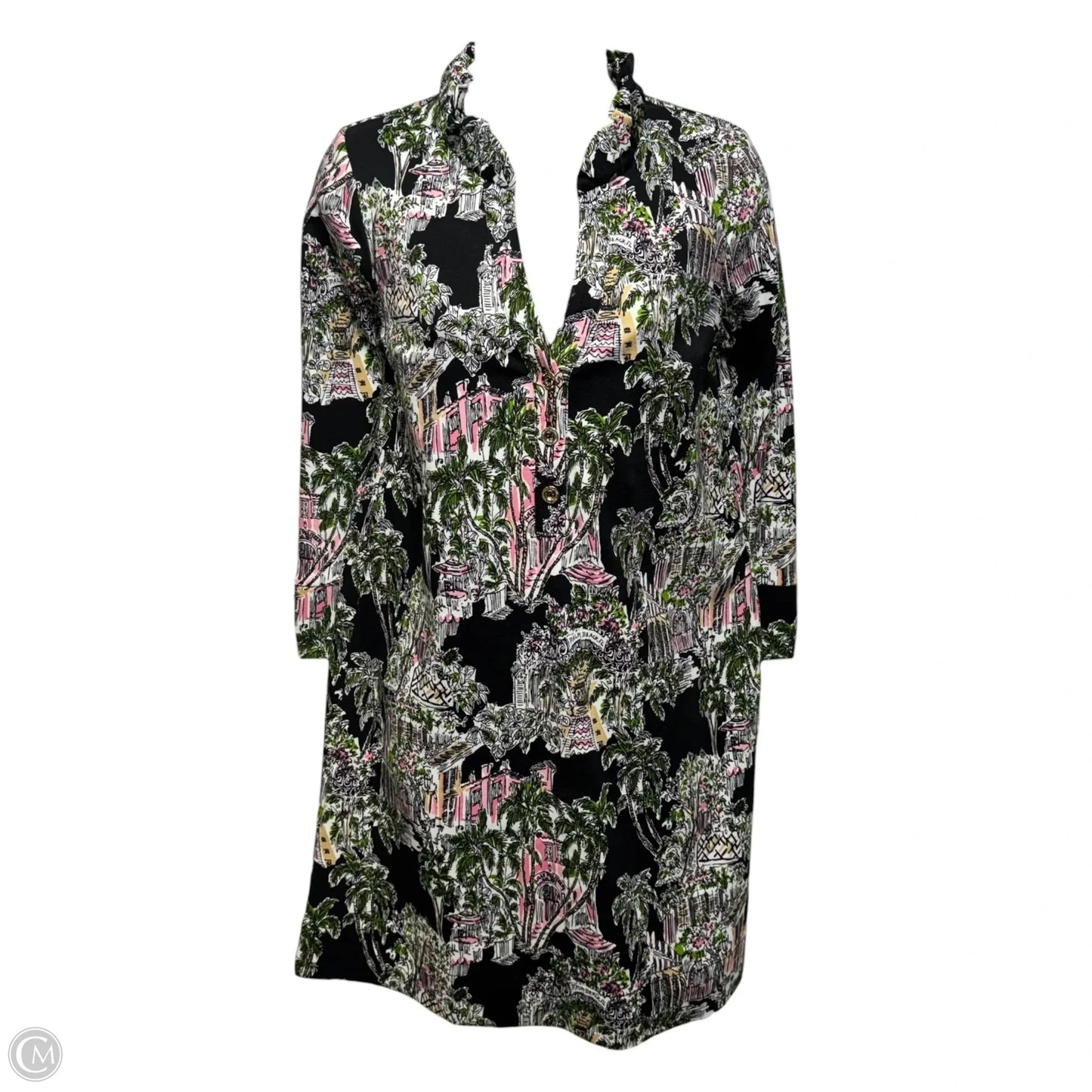Knightly Dress Designer By Lilly Pulitzer In Onyx PB Anniversary Toile Print, Size: XXS