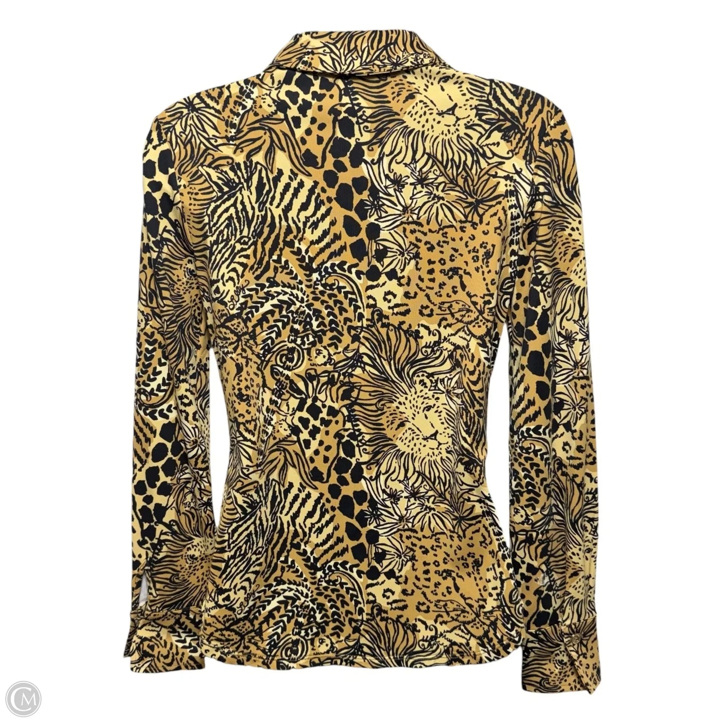 Top Long Sleeve Designer By Lilly Pulitzer In Black & Tan, Size: Xxs