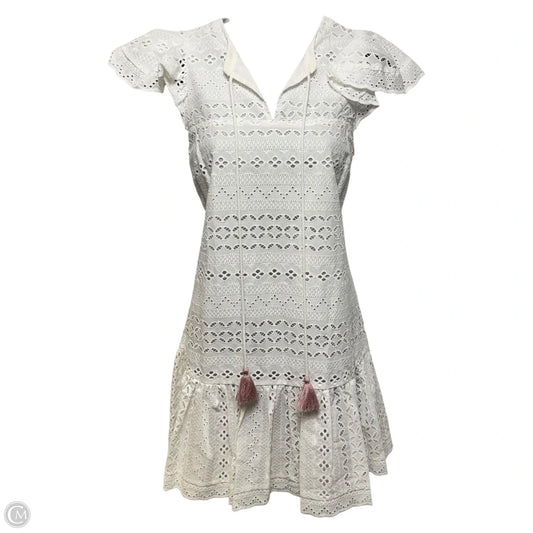 Eyelet Drop Waist Dress Designer By Rebecca Minkoff In White, Size: 2