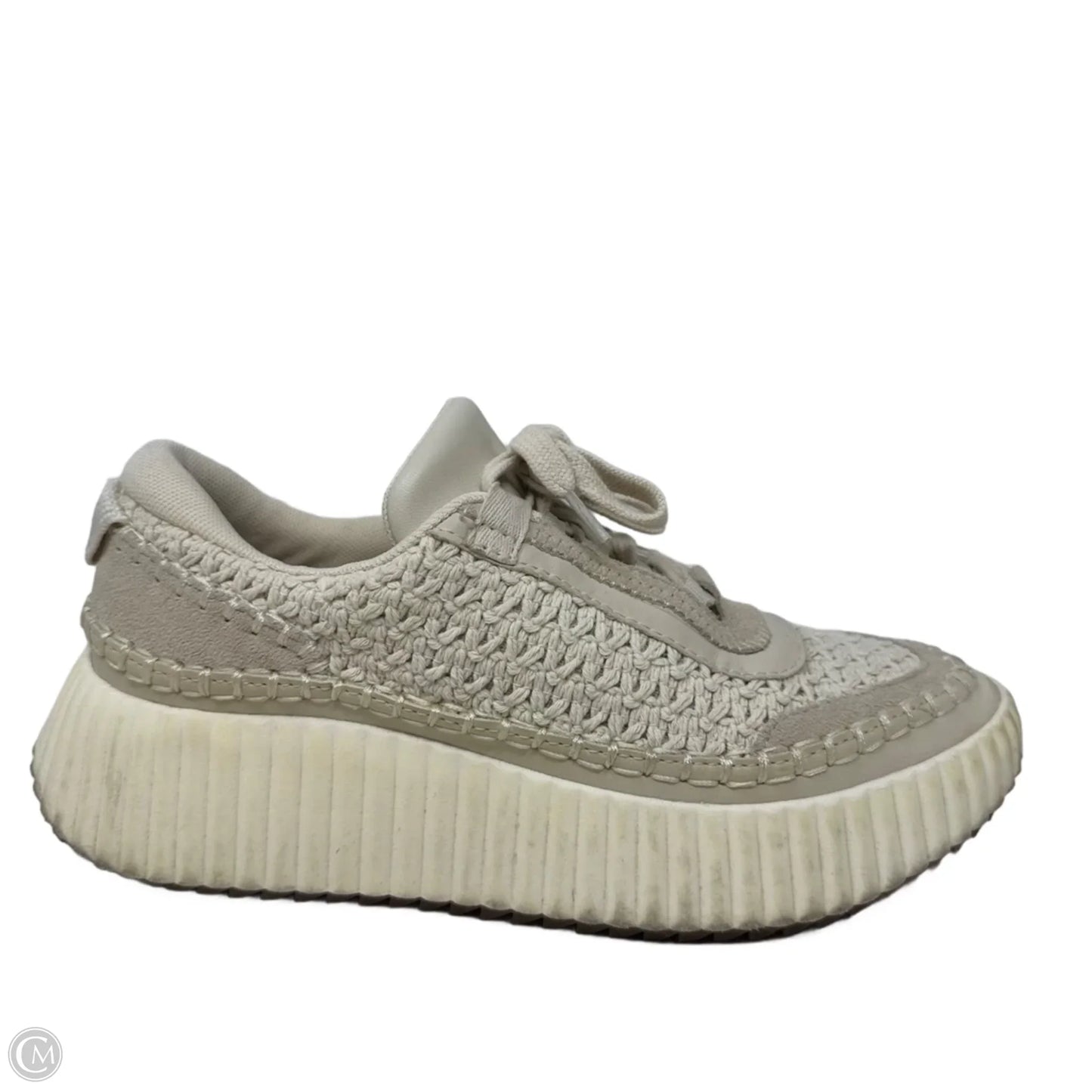 Crochet Platform Shoes Sneakers By Dolce Vita In Cream, Size: 7