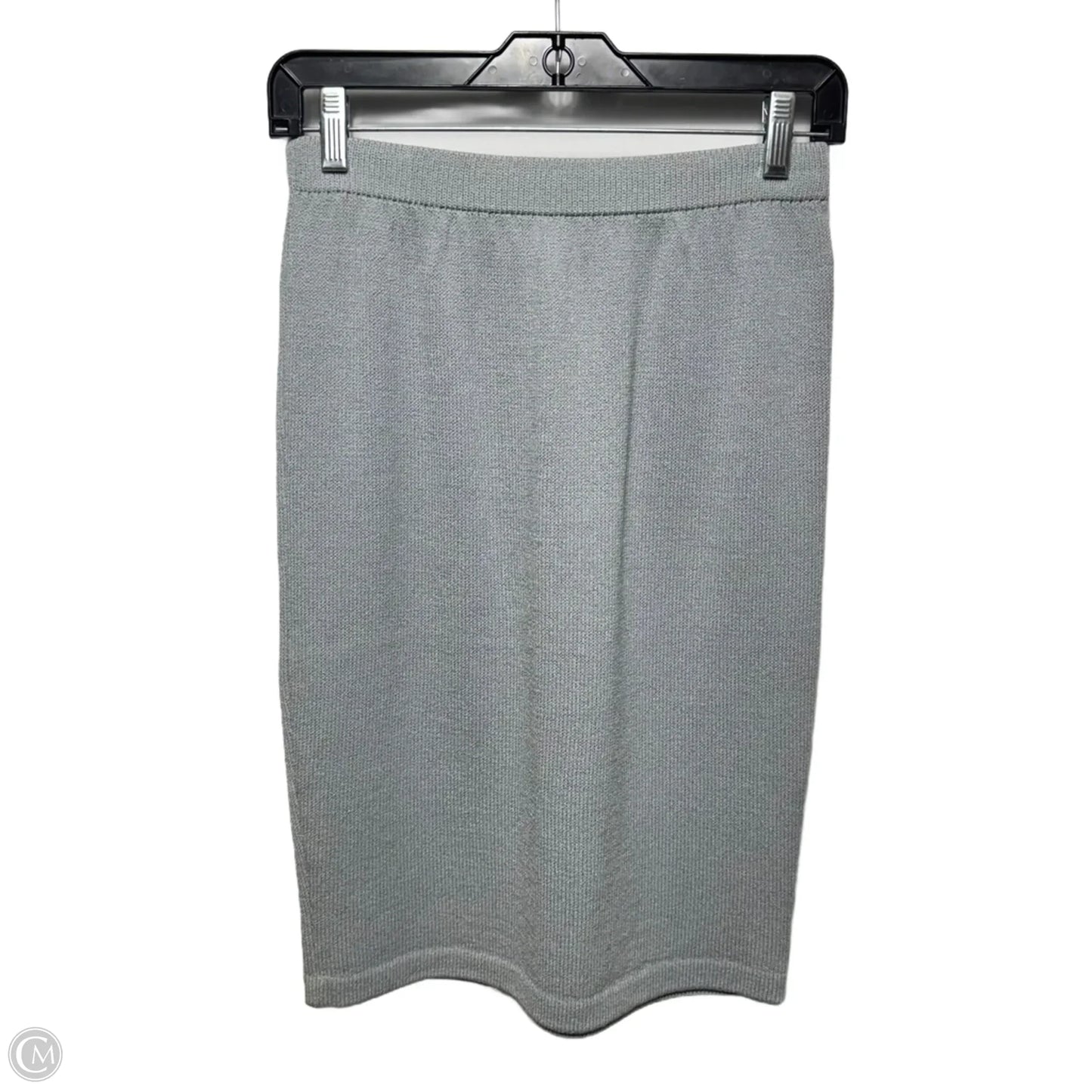 Knit Midi Skirt Luxury Designer By St John Collection In Grey, Size: 2