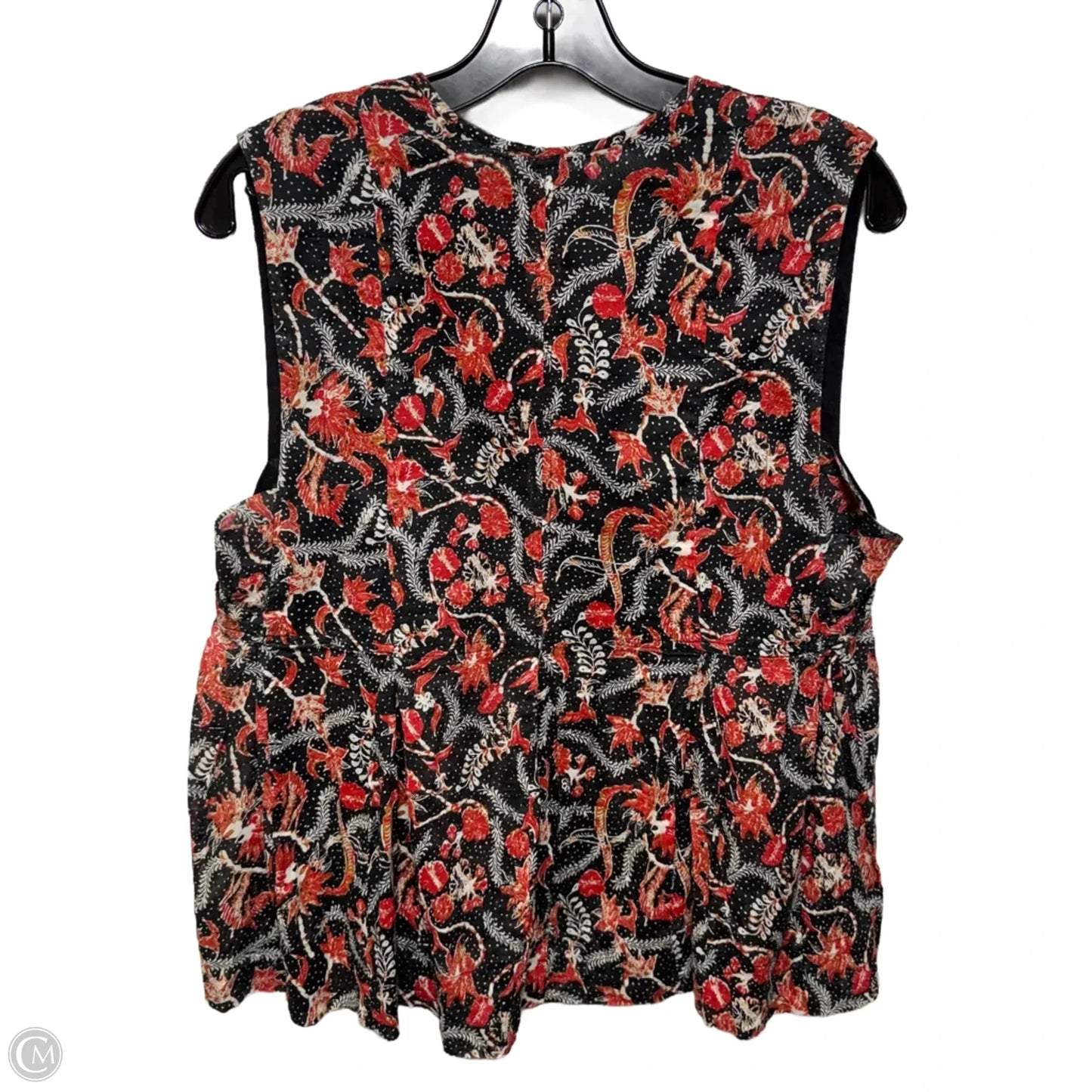 Erney Cotton Blouse Designer By Isabel Marant Etoile In Floral Print, Size: 8