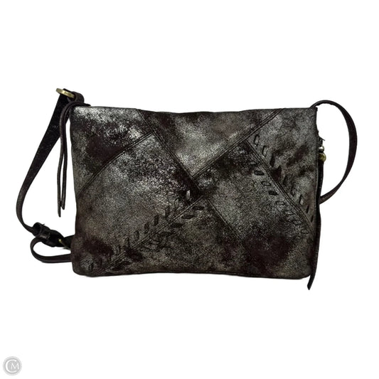 Prairie Metallic Crossbody Handbag Leather By Hobo Intl, Size: Medium