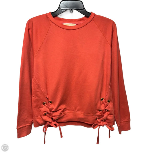 Top Long Sleeve By Michael By Michael Kors In Coral, Size: S