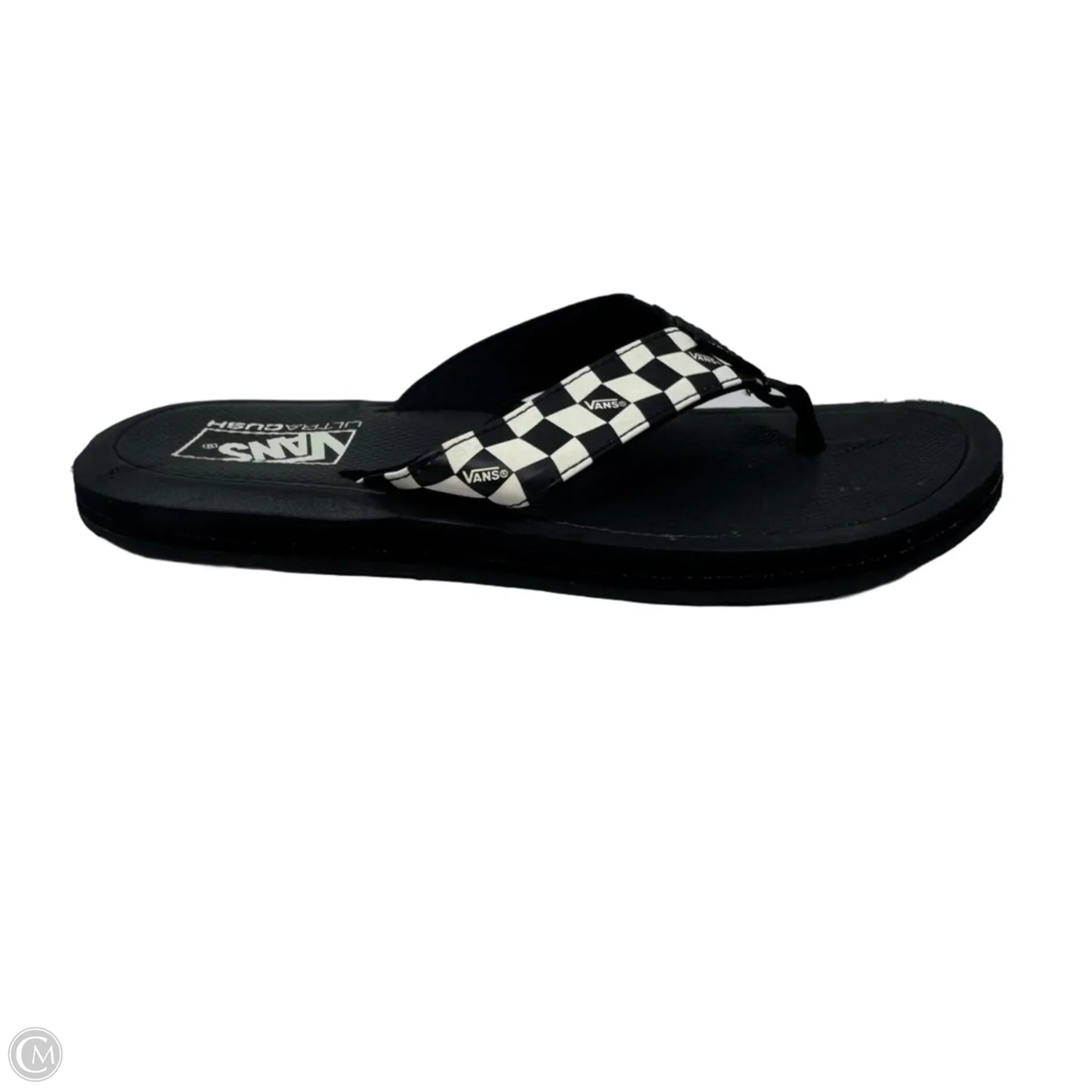 Sandals Flip Flops By Vans In Checkered Pattern, Size: 7
