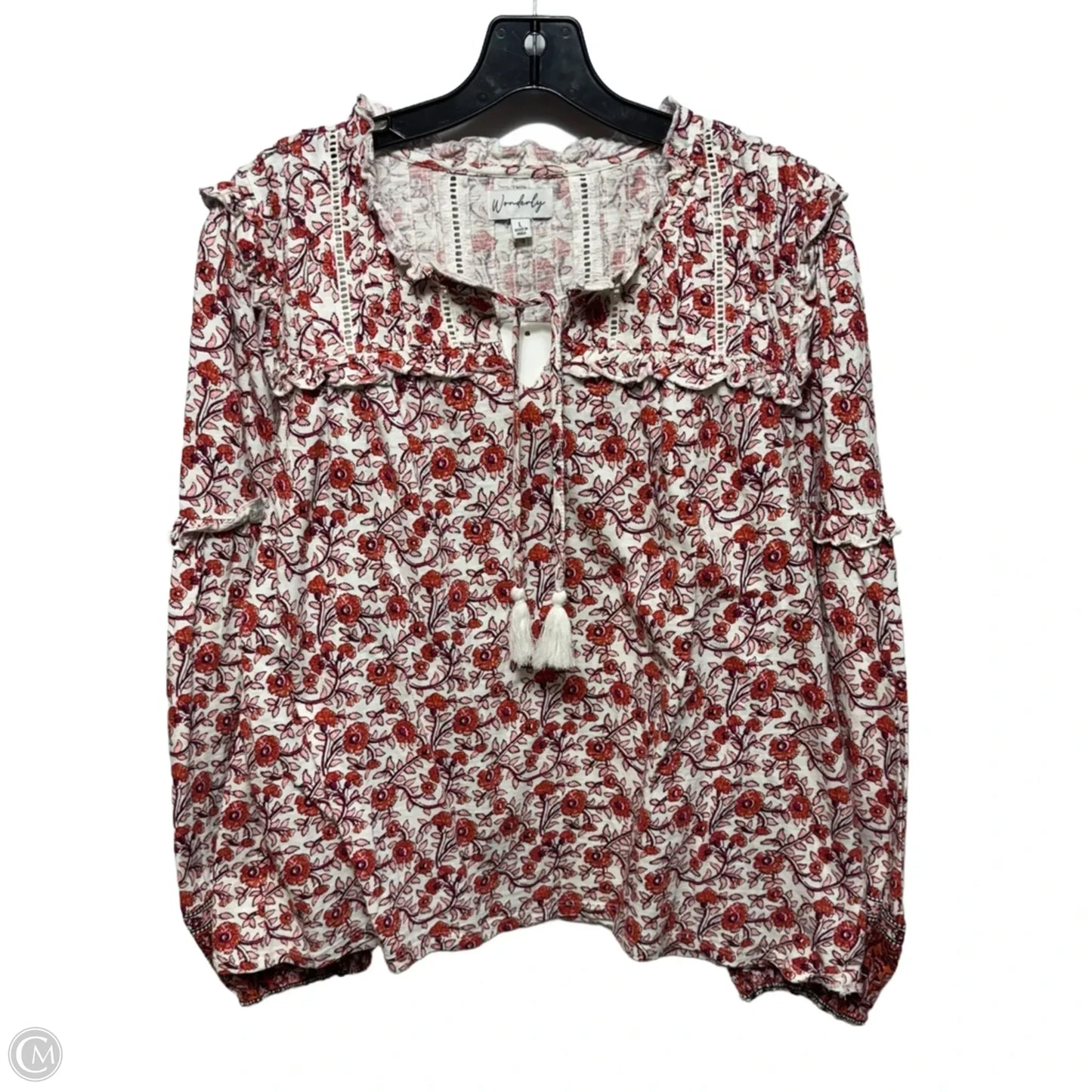 Top Long Sleeve By Wonderly In Floral Print, Size: L