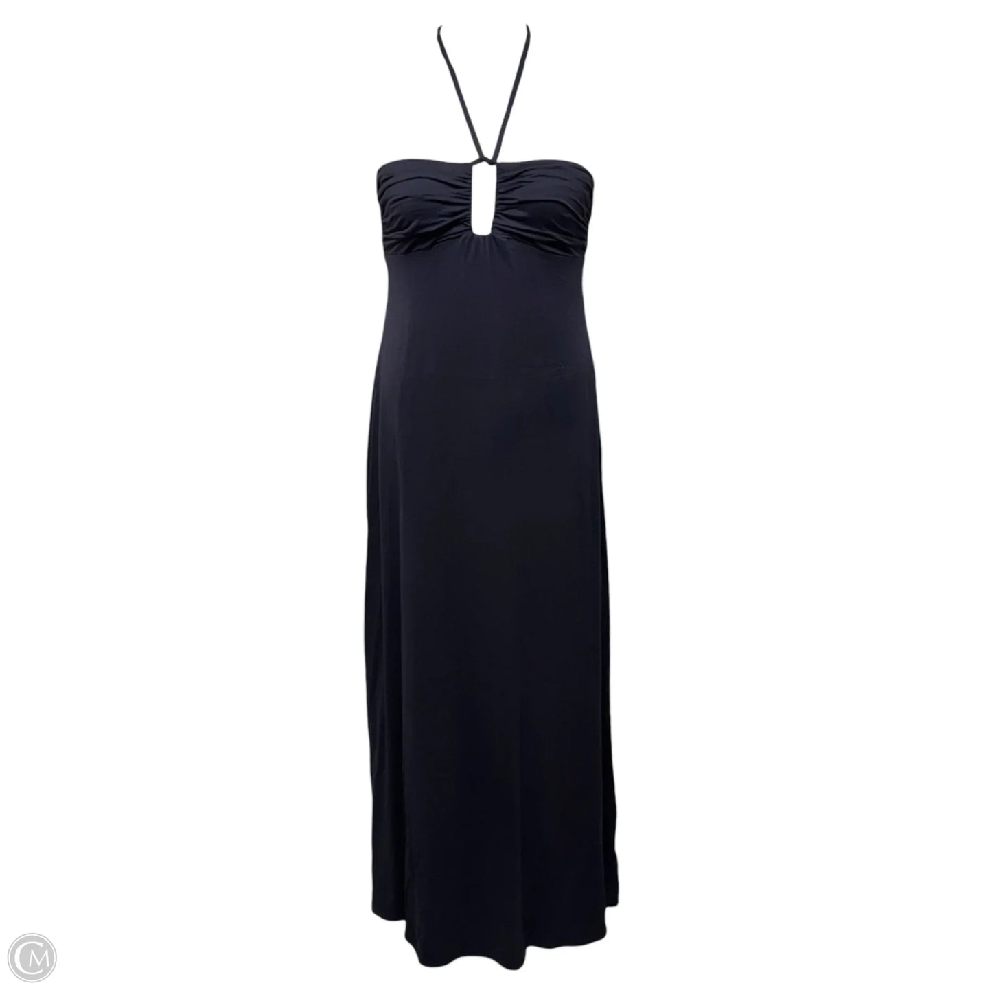 Keyhole String Maxi Halter Dress By Susana Monaco In Navy, Size: M
