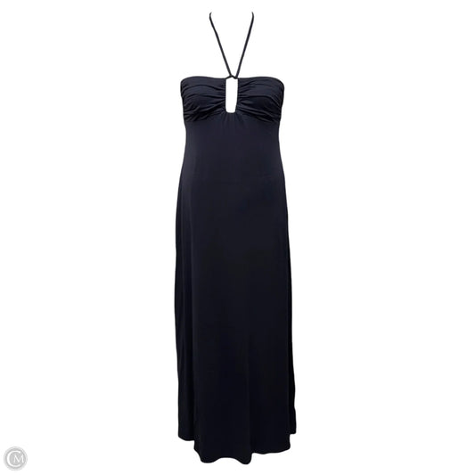 Keyhole String Maxi Halter Dress By Susana Monaco In Navy, Size: M